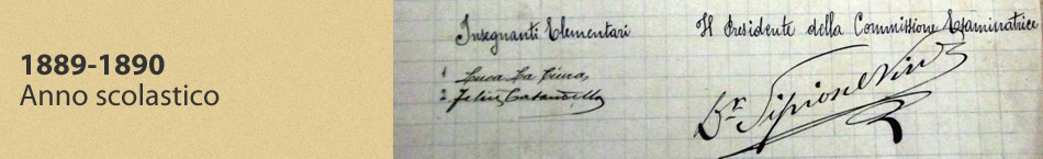 1889-1890 - Anno scolastico