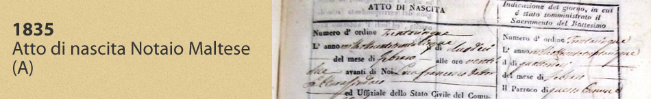 1835 - Atto di nascita Notaio Maltese (A)