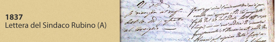 1837 - Lettera del Sindaco Rubino (A)