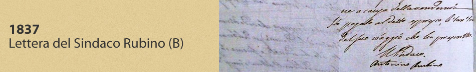1837 - Lettera del Sindaco Rubino (B)